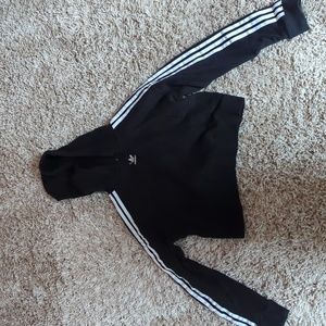 Adidas trefoil crop hoodie